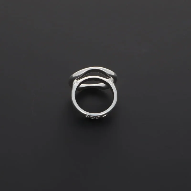 Secret de Cuir N°1200 bague cercle plaqué argent simple