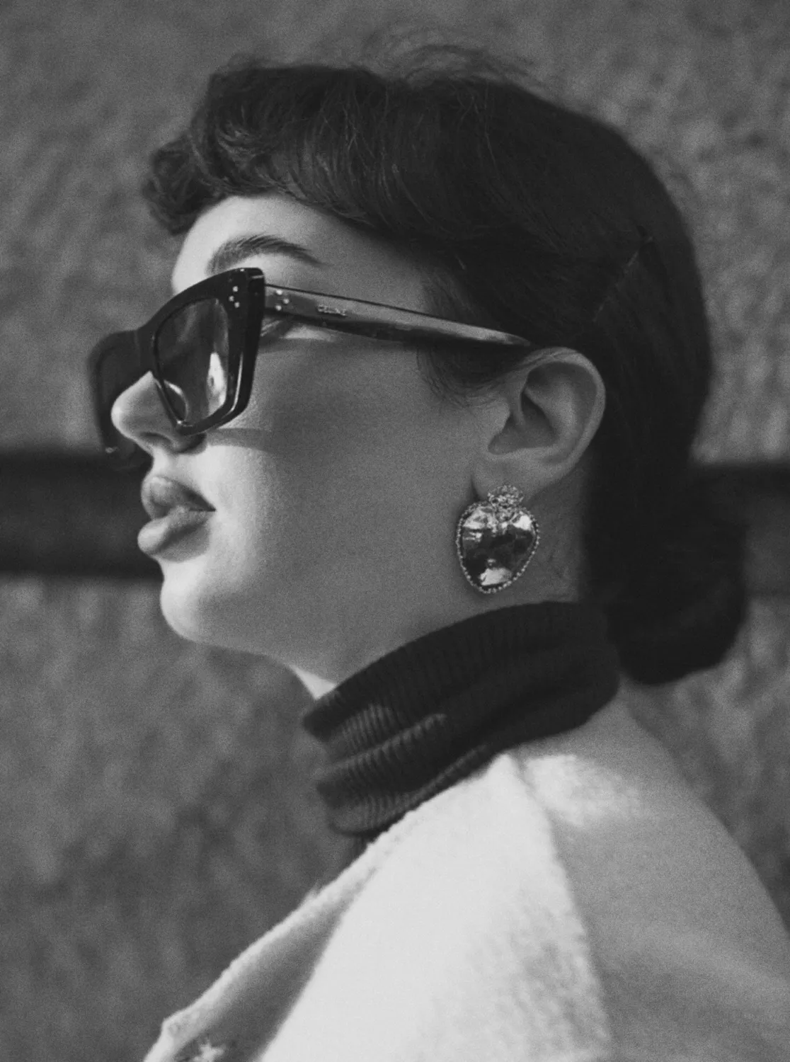 Elise Tsikis Manoush Sieci boucles d’oreilles dorées cœur