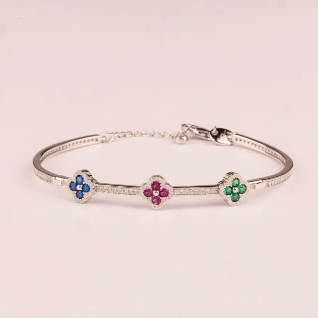 Ultima Edizione 3 fleurs bracelet rigide couleur