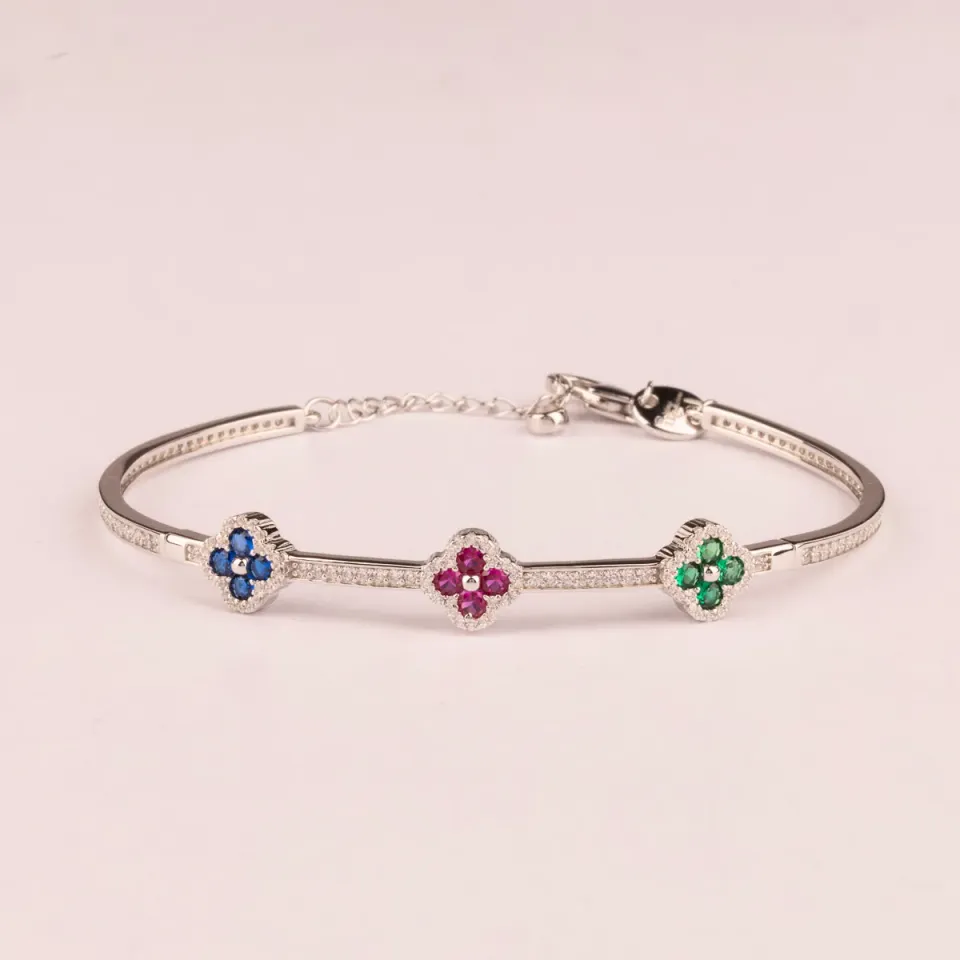 Ultima Edizione 3 fleurs bracelet rigide couleur