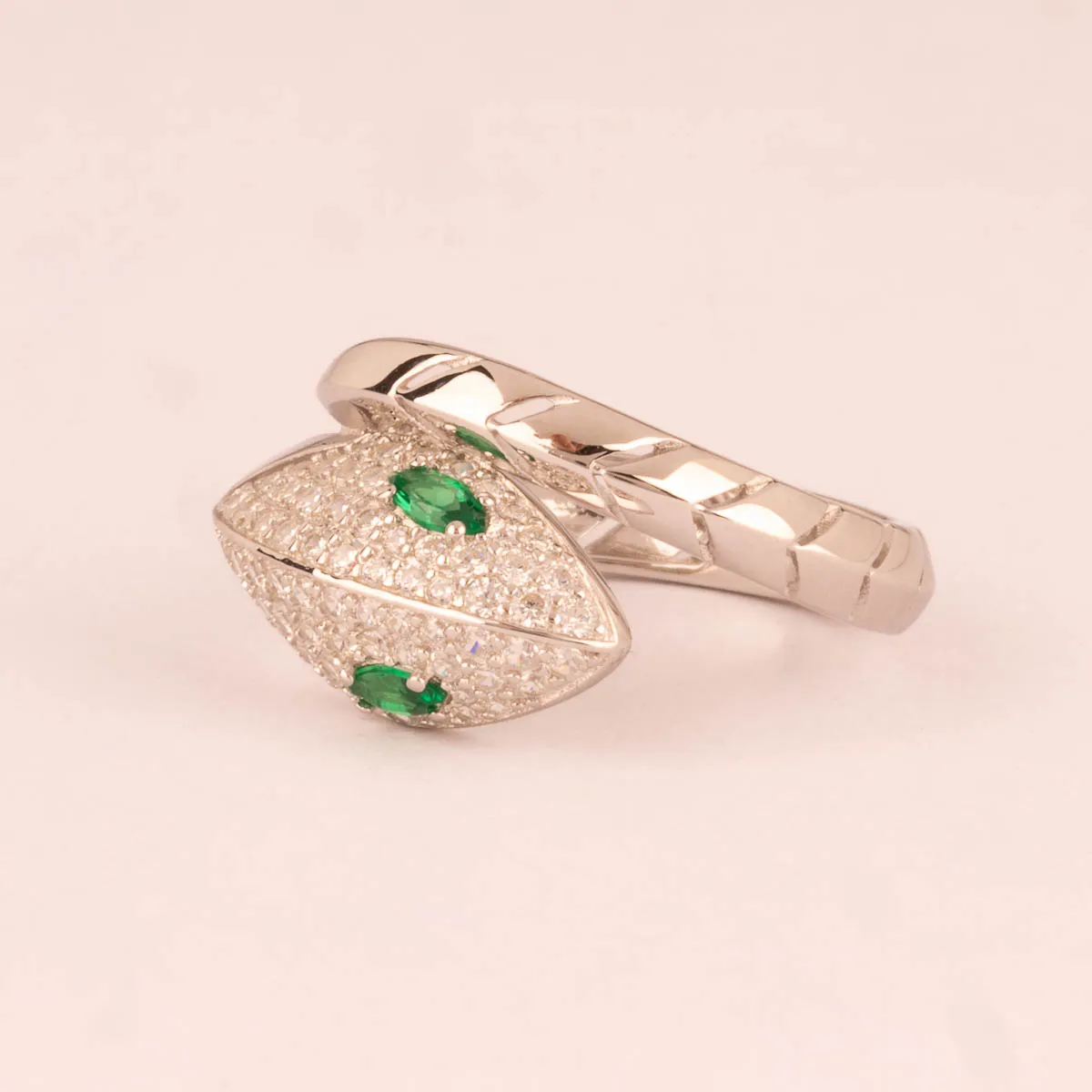 Ultima Edizione Serpente bague serpent zircons blancs