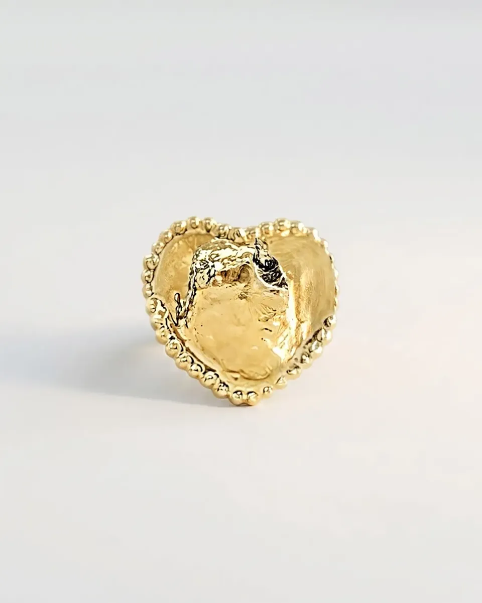 Elise Tsikis Manoush Corella bague coeur réglable