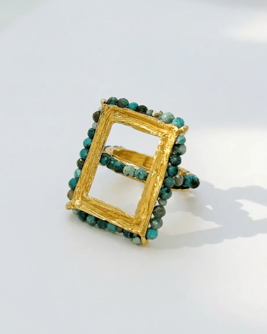 Elise Tsikis Oros bague nacre multicolore 52