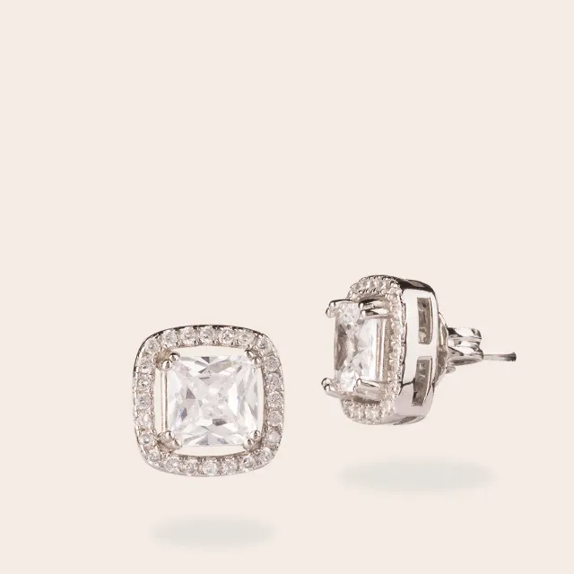 Ultima Edizione Zircone Bianco boucles d'oreilles puces blanc