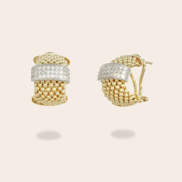 ULTIMA EDIZIONE barretta pavé boucles d’oreilles tubogas