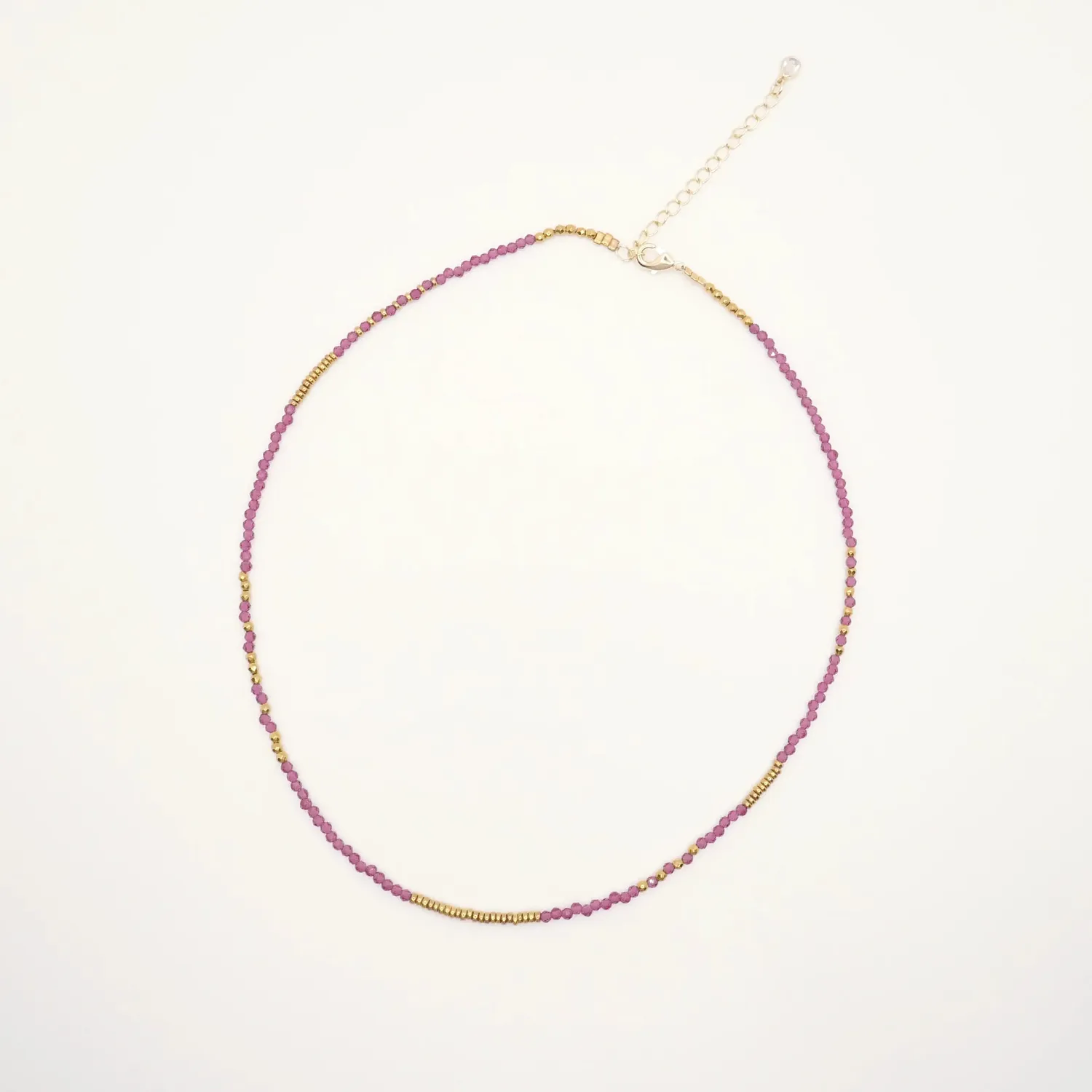Cloralys Adélia collier cristal fuchsia 36 cm