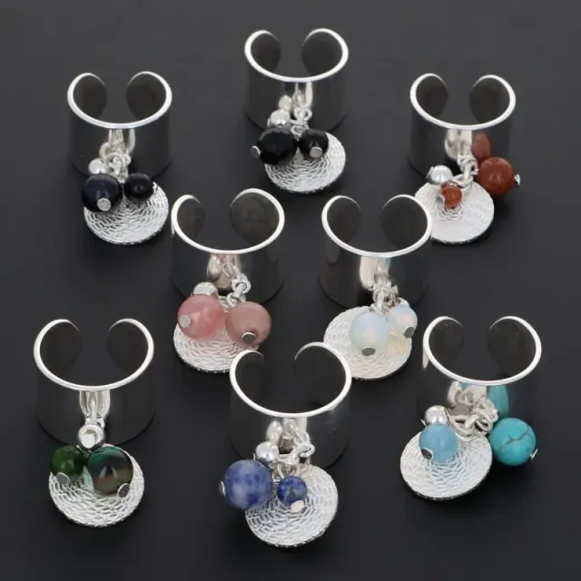 Secret de Cuir N°1211 bague réglable perles couleurs