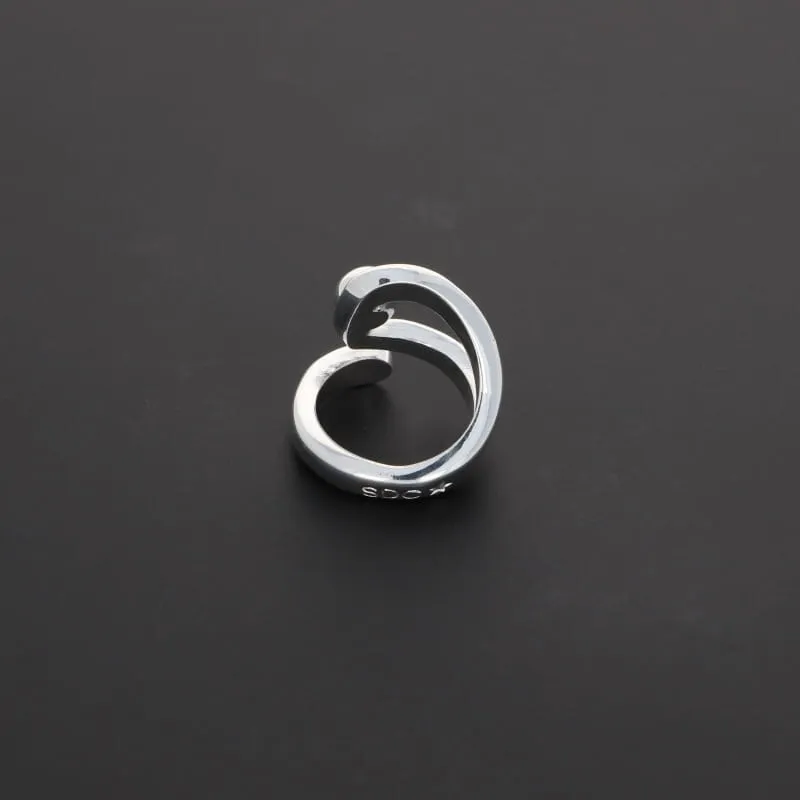 Secret de Cuir N°1310 bague plaqué argent perle