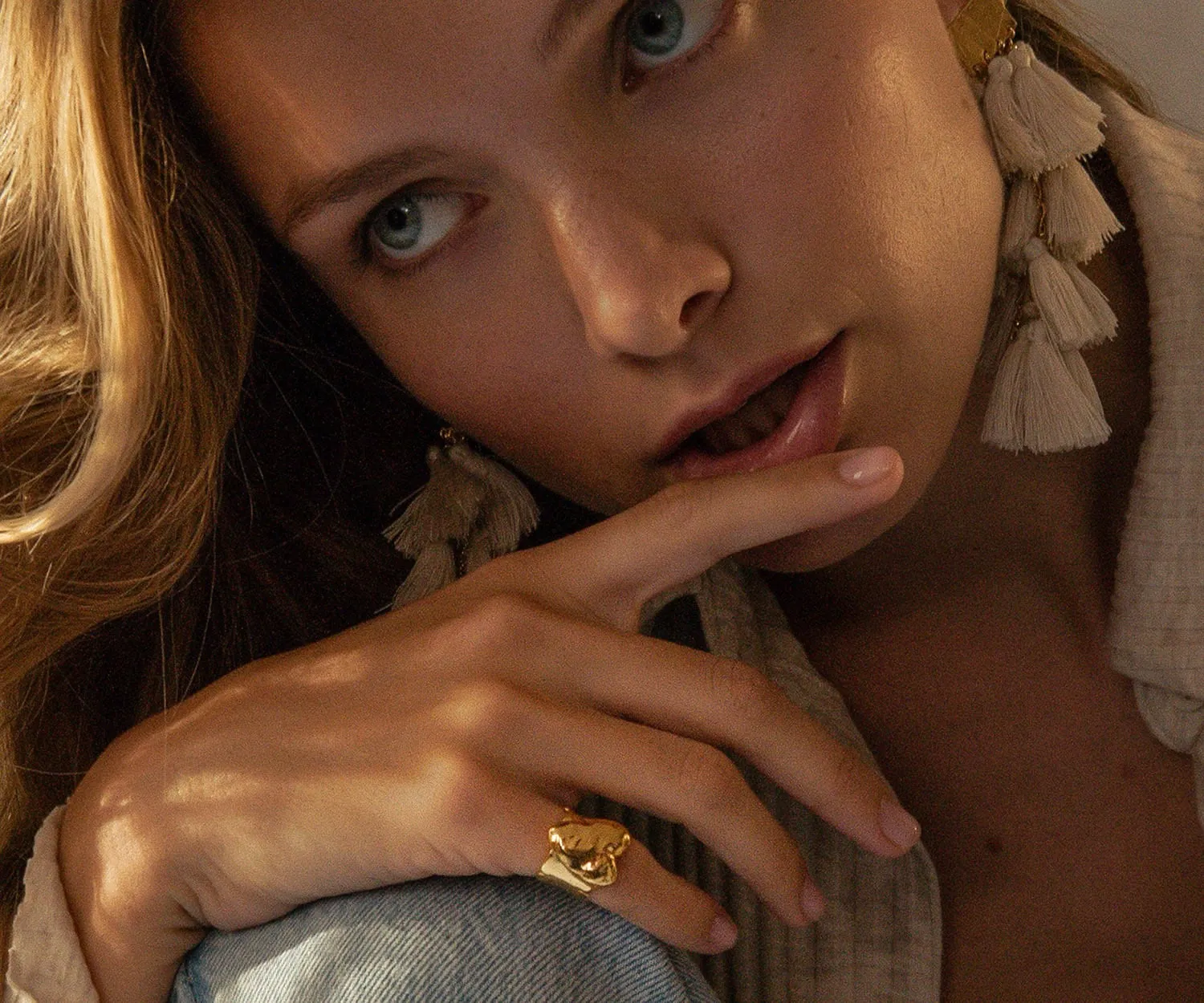 Elise Tsikis Egra bague coeur réglable or jaune