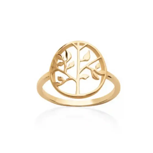 Oriana France bague arbre de vie plaqué or fine