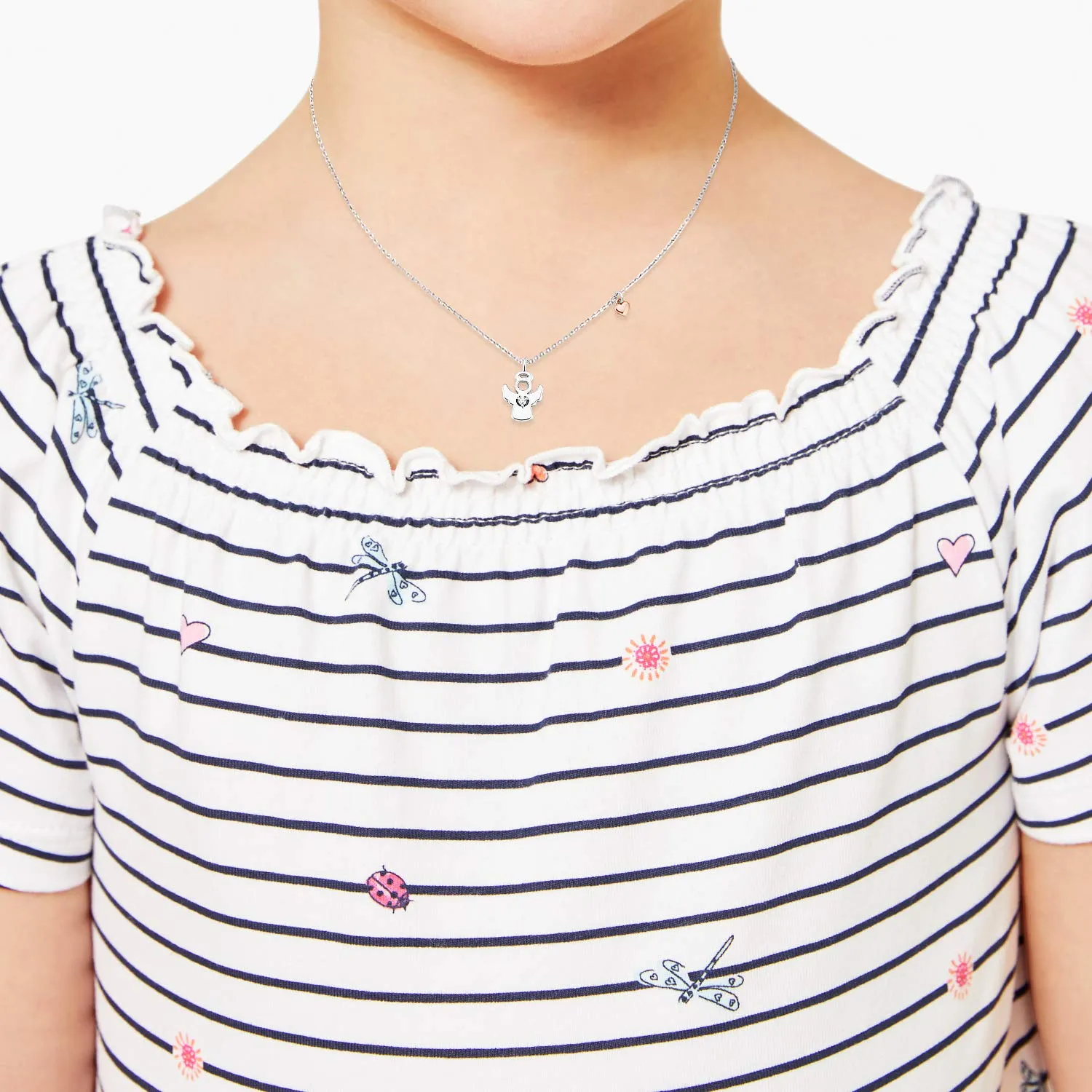 s.Oliver Collier enfant argent 925 ange zircone 37+3 cm