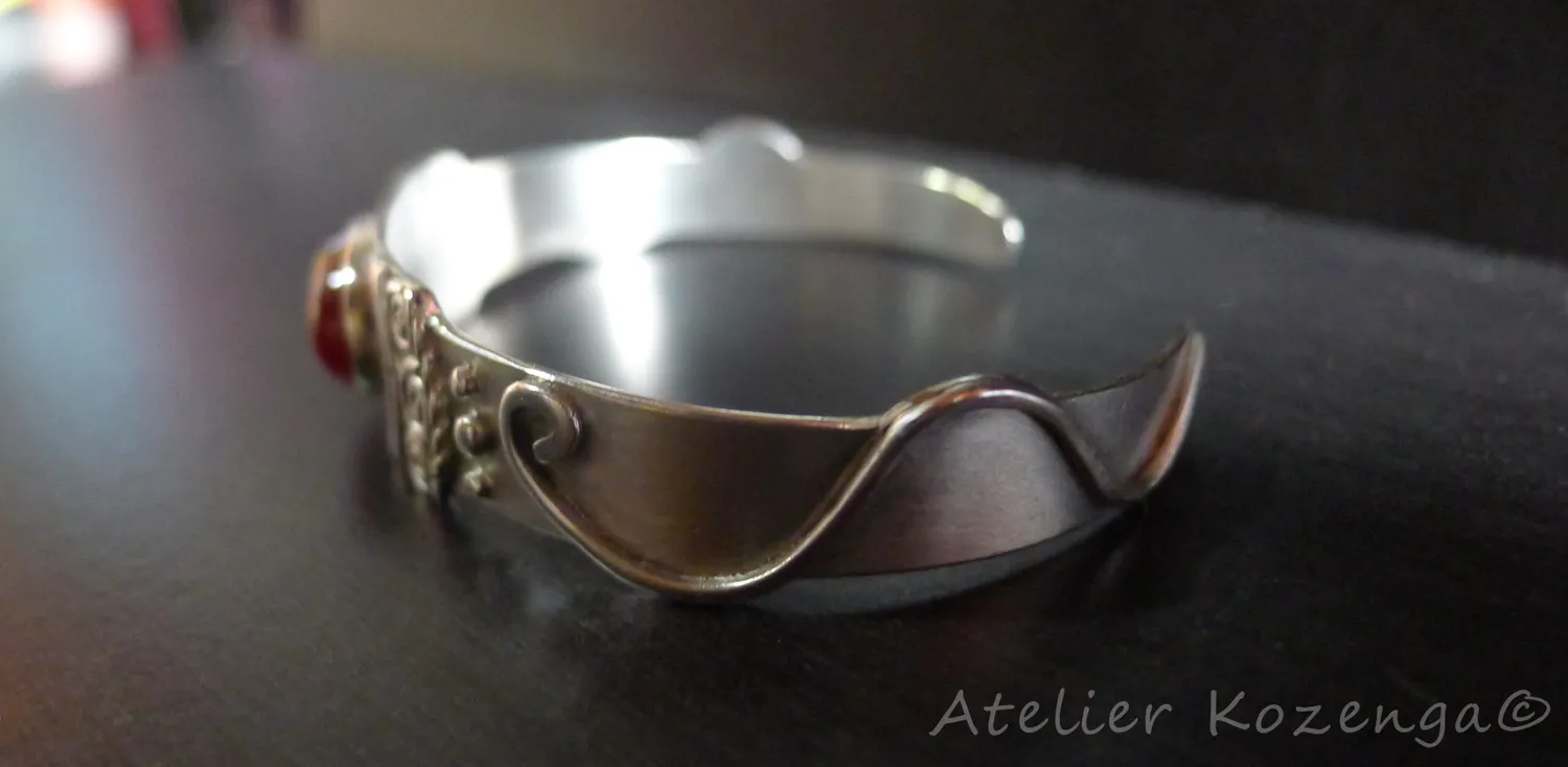 L'Atelier Kozenga Cornaline bracelet argent