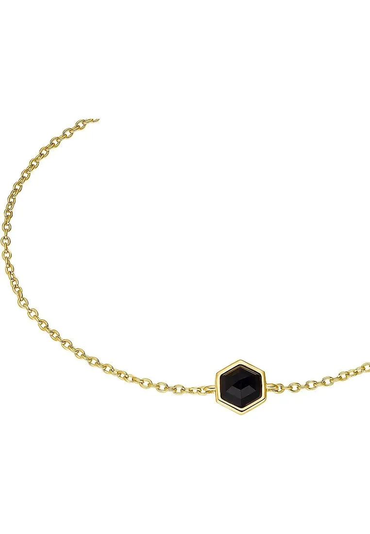 s.Oliver 2034896 bracelet femme argent noir hexagone
