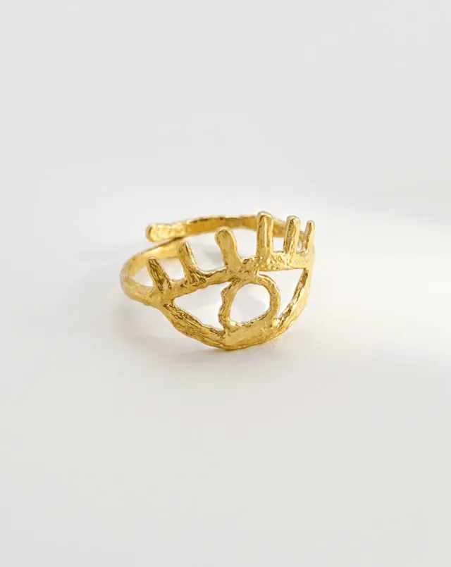 Elise Tsikis Ojo bague œil ajustable jaune 1,6 g