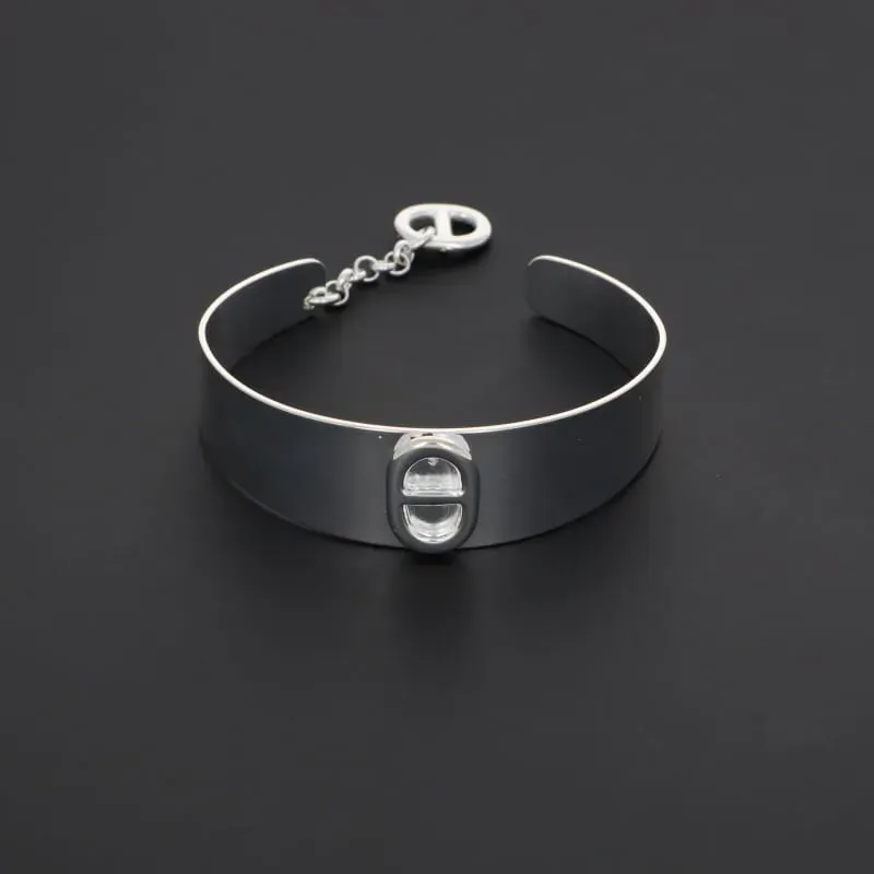 Secret de Cuir N°3 Manchette Marine Bracelet Plaqué Argent