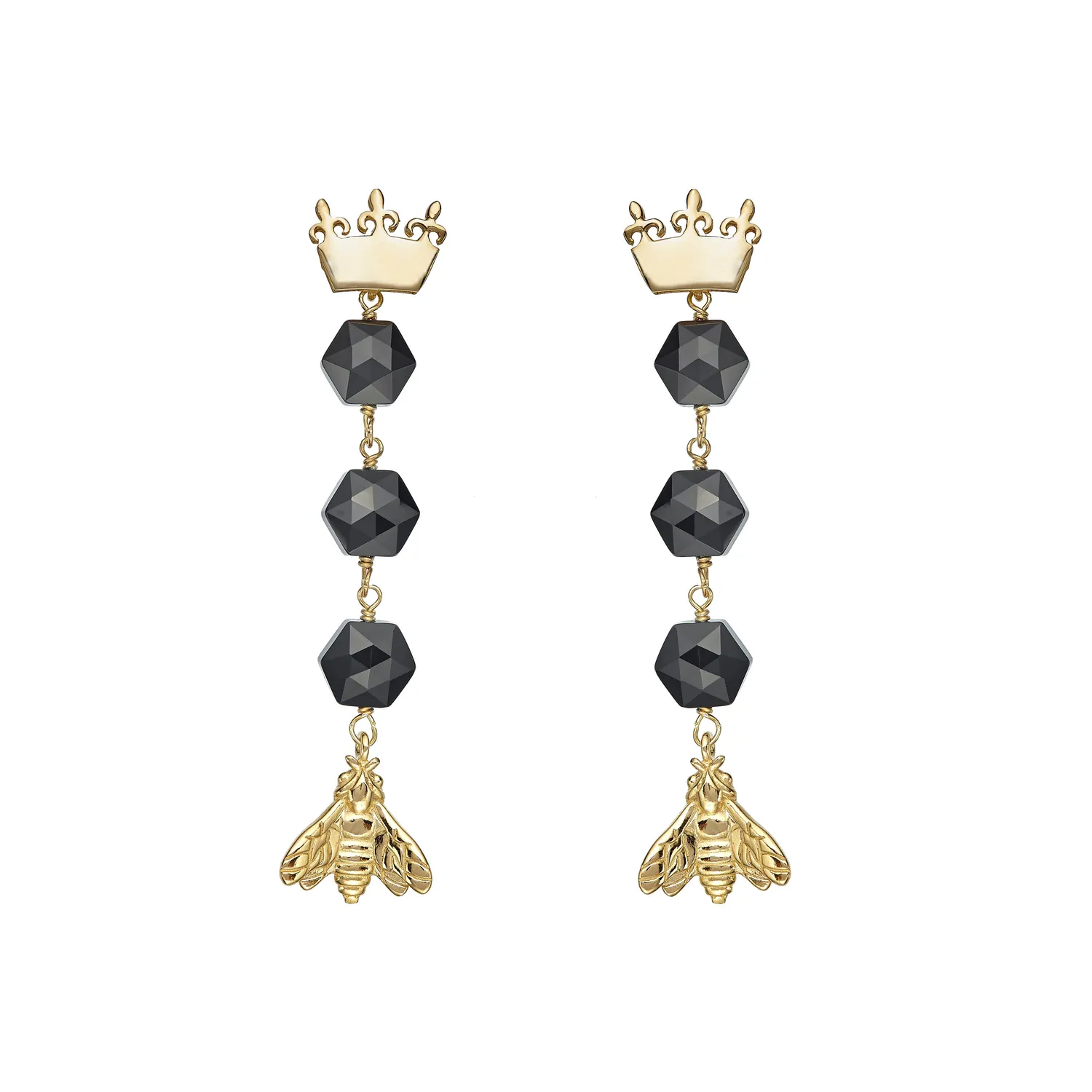 Lorella Tamberi Canal Bee Queen boucles grenat noir doré