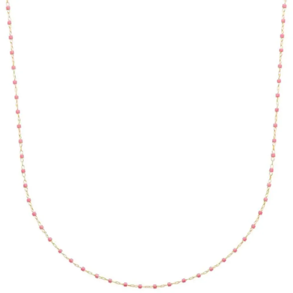 Oriana France collier perles miyuki roses plaqué or