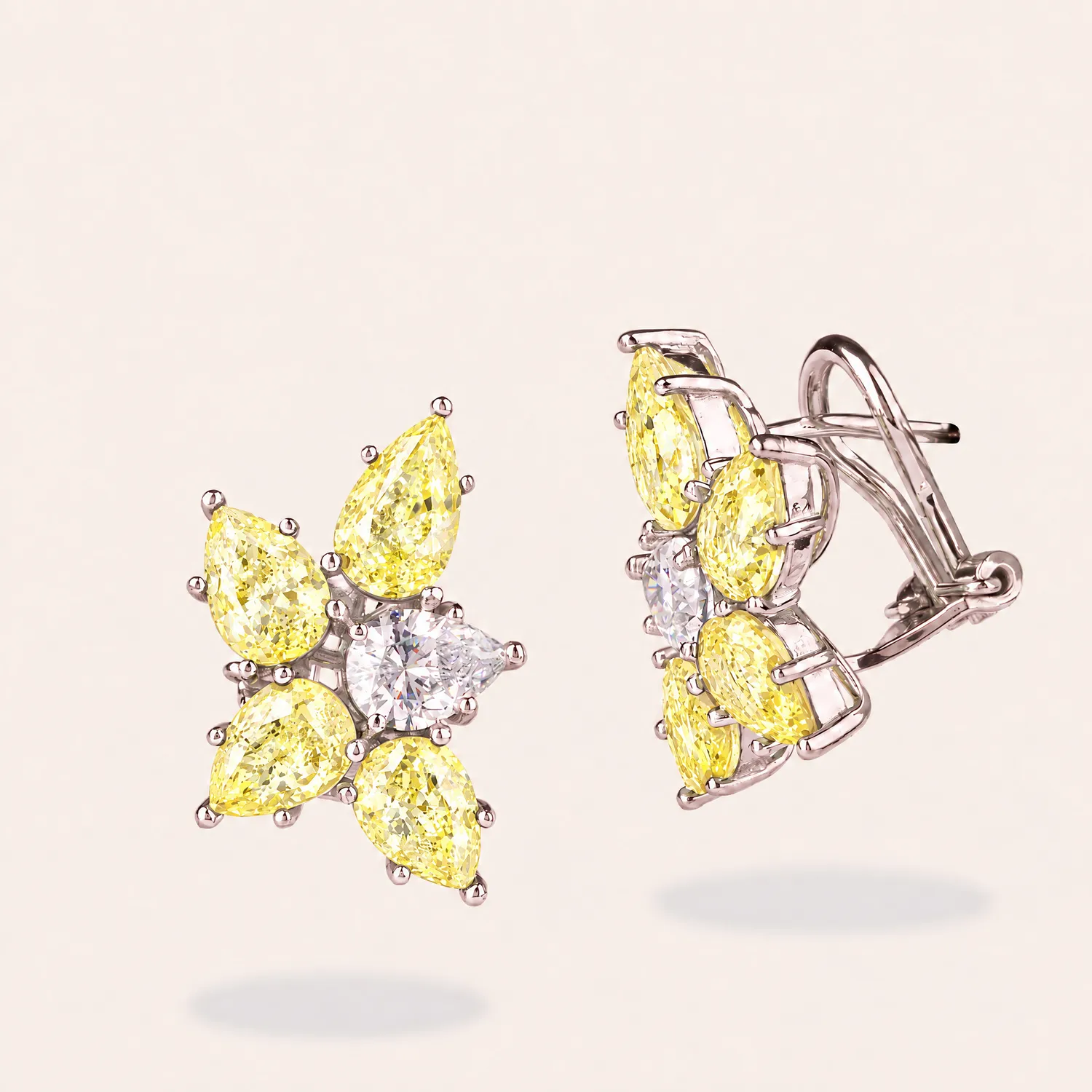 Ultima Edizione boucles d'oreilles éventail doré