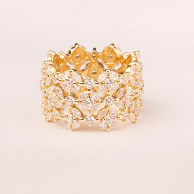 Ultima Edizione micro navette brillant bague bande