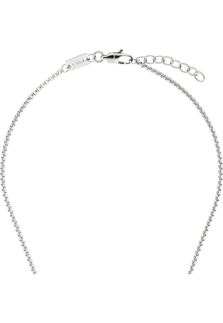 s.Oliver 2038011 collier acier football garçon 40+3 cm