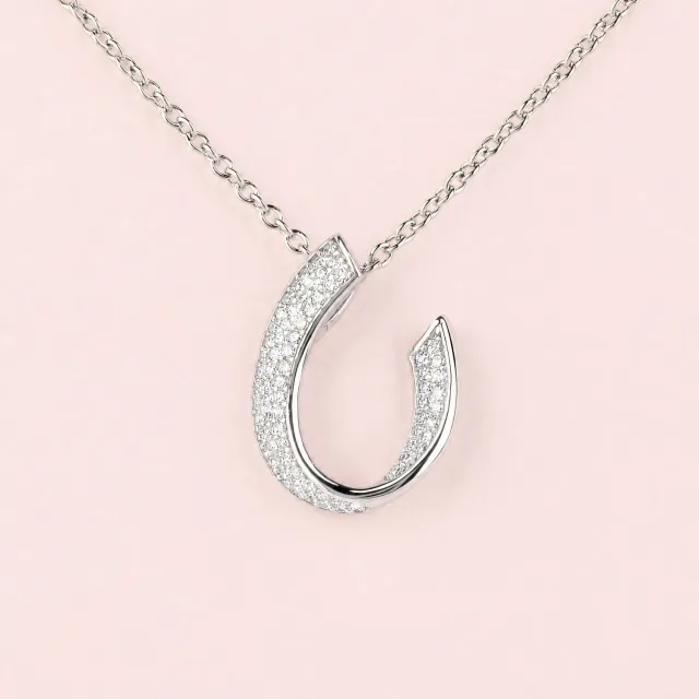 Ultima Edizione Virgola Pave pendentif virgule zircons