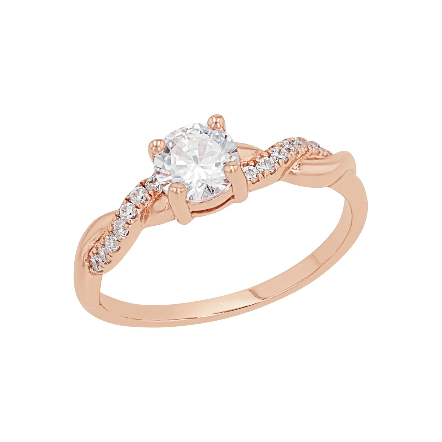 s.Oliver Bague Femme Argent 925 Zircones Or Rose 54