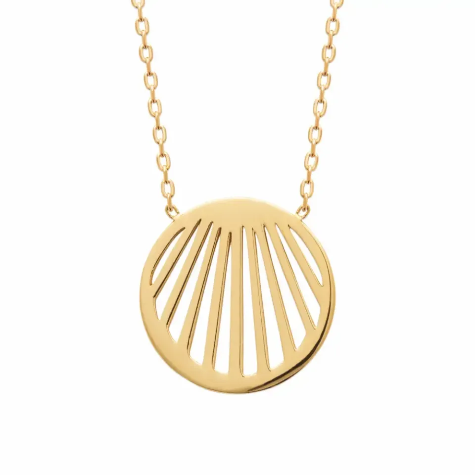 Oriana France collier rayons soleil plaqué or hypoallergénique