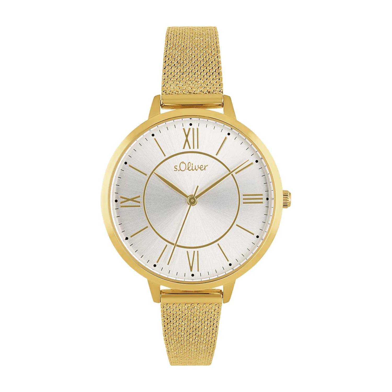 s.Oliver montre femme cuir marron clair quartz