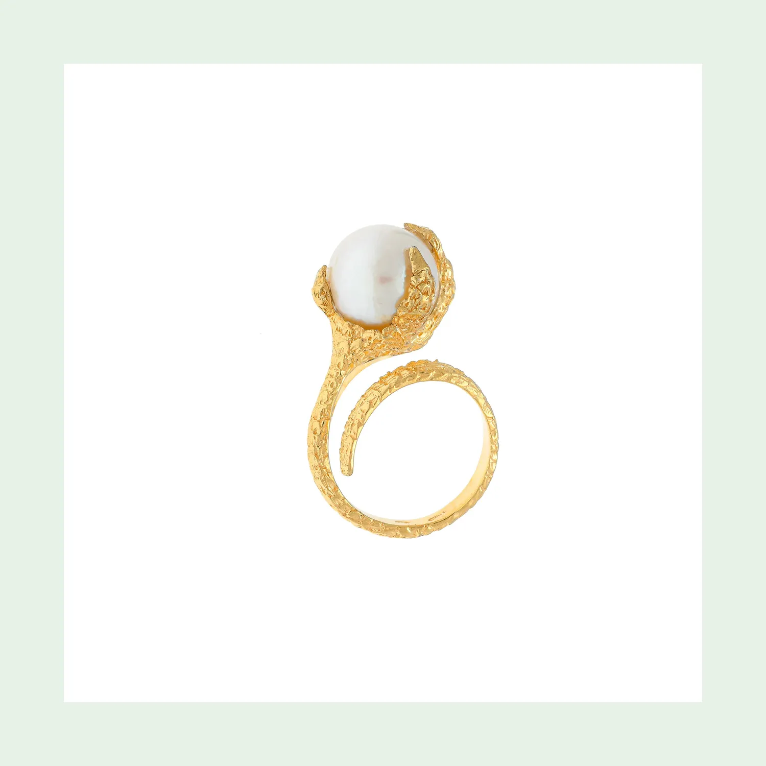 Lorella Tamberi Canal Artemis Talon bague perle dorée