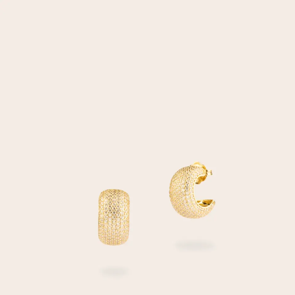 Ultima Edizione micro pavé créoles cercle zircon