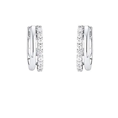 s.Oliver créoles argent 925 zircone femme 1,5 cm