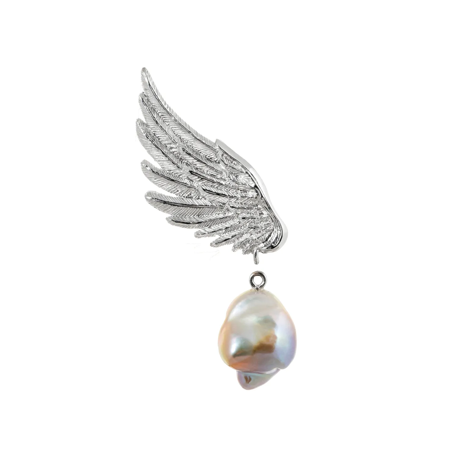 Lorella Tamberi Canal Artemis Wing broche aile perle argentée