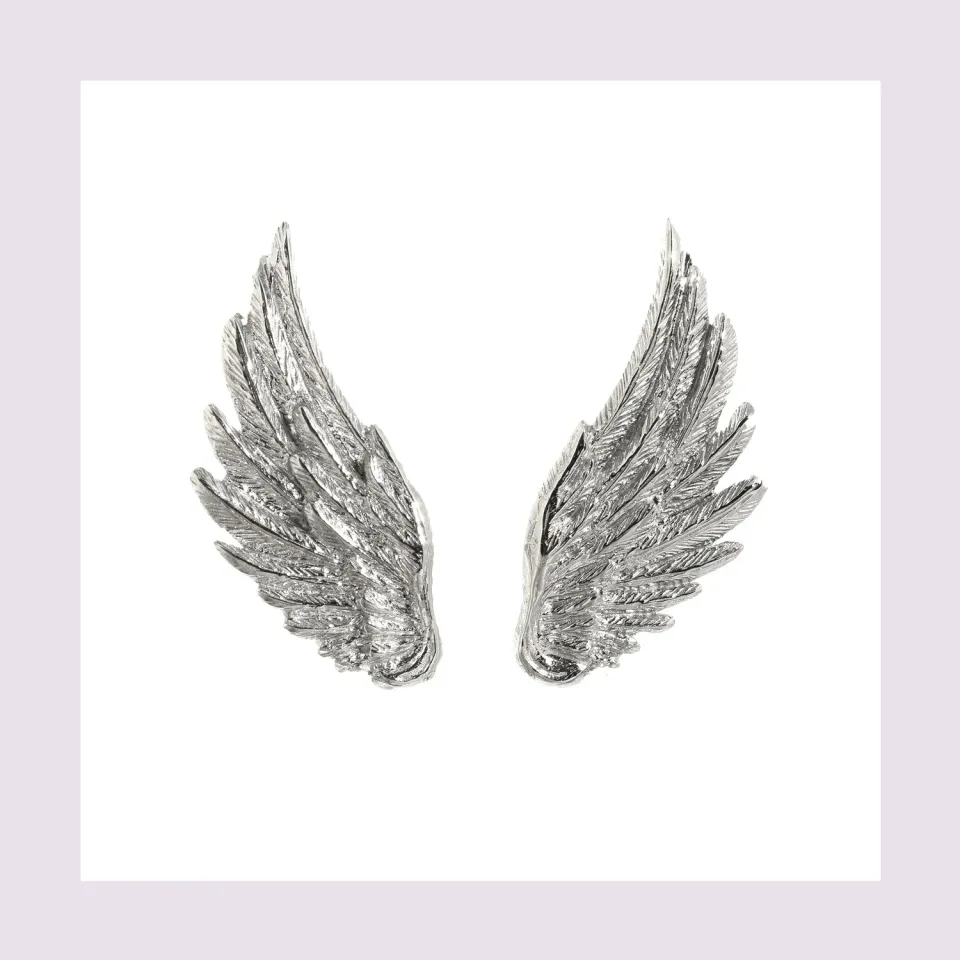 Lorella Tamberi Canal Artemis Wing boucles argenté gravé