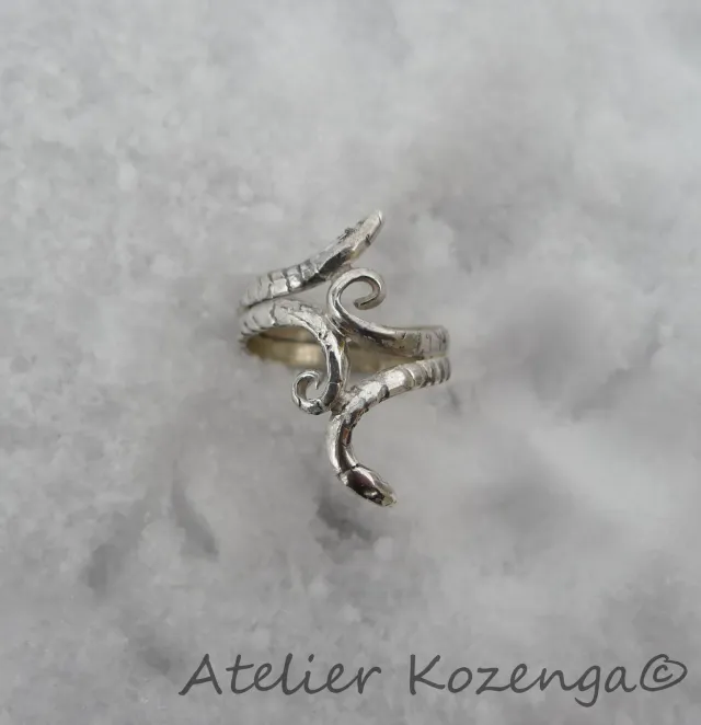 L'Atelier Kozenga Serpent bague argent massif 950
