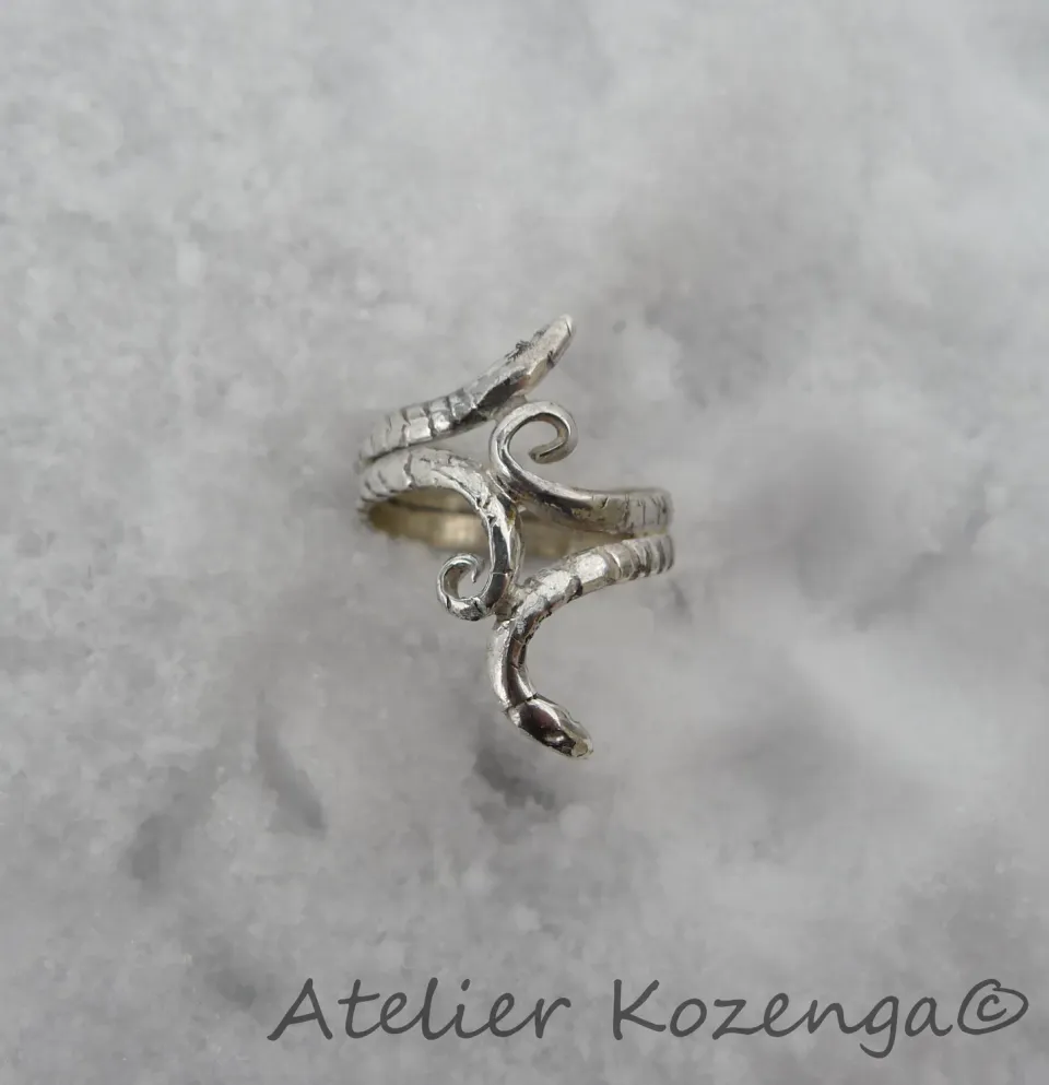 L'Atelier Kozenga Serpent bague argent massif 950