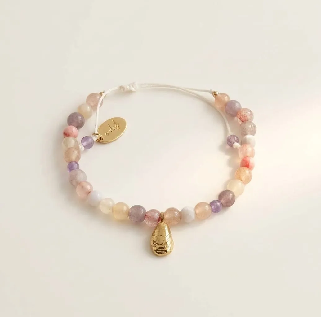 Elise Tsikis Lagon bracelet enfant perles bleu