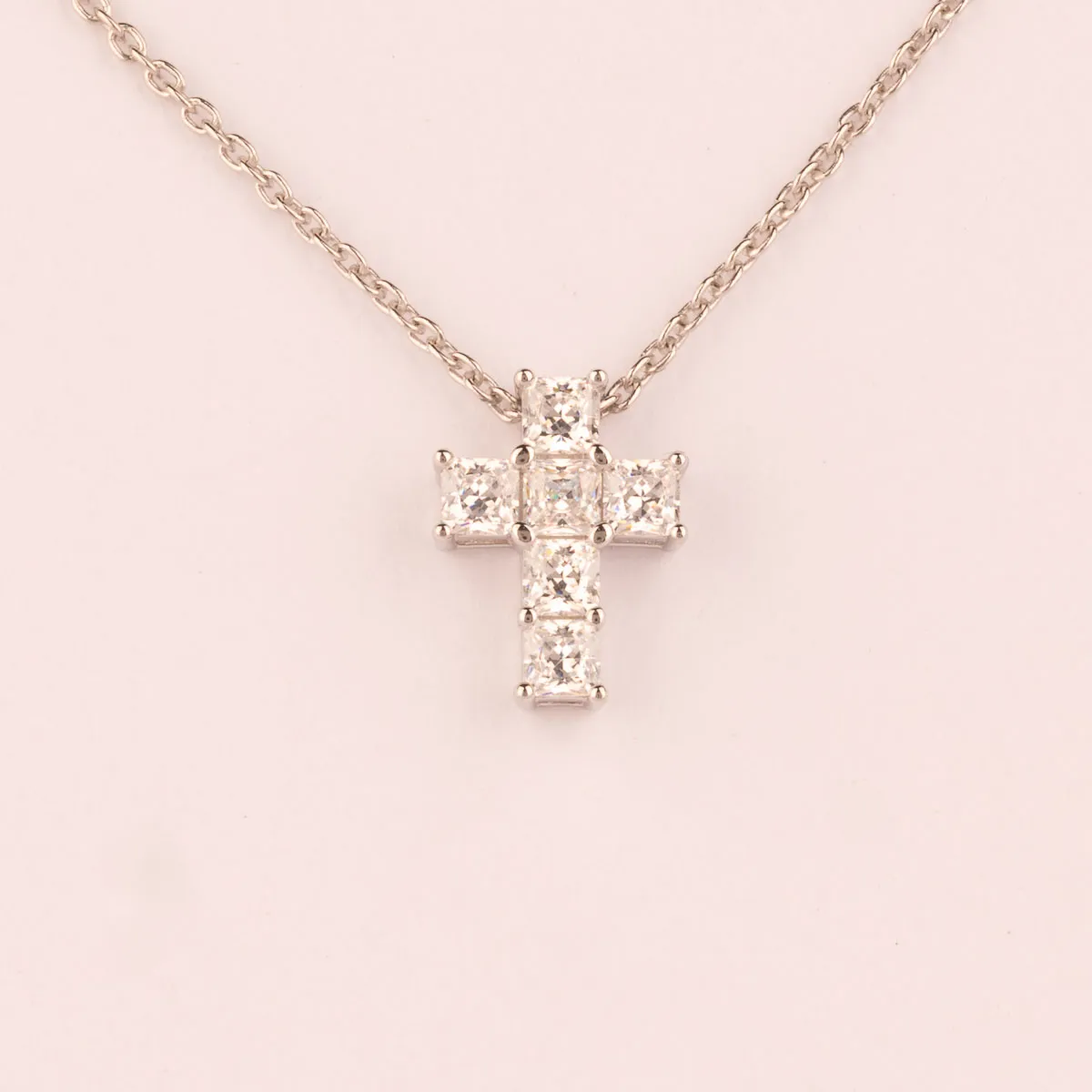 Ultima Edizione Crocetta Carre pendentif croix zircons