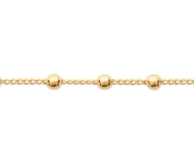 Oriana France multi-perles bracelet fin plaqué or