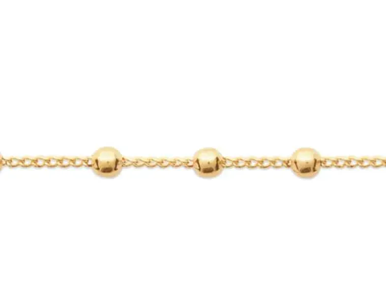 Oriana France multi-perles bracelet fin plaqué or