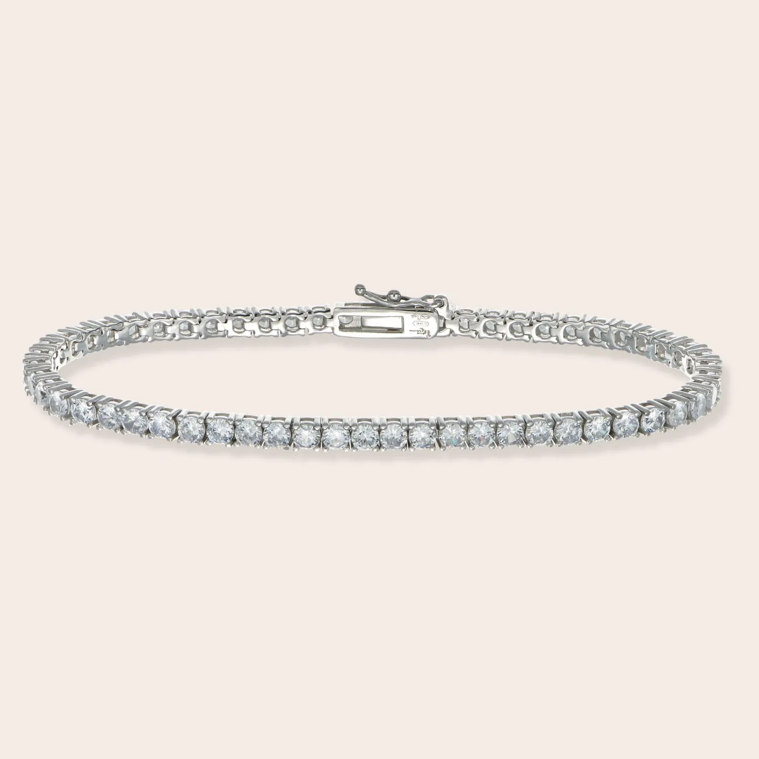 ULTIMA EDIZIONE bracciale tennis bianco 3 mm bracelet