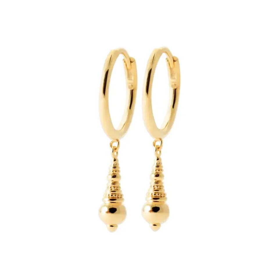 Oriana France Sonnettes boucles dormeuses plaqué or