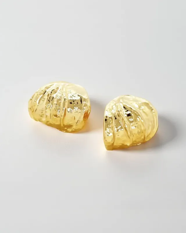 Elise Tsikis Vasto boucles d'oreilles puces or jaune