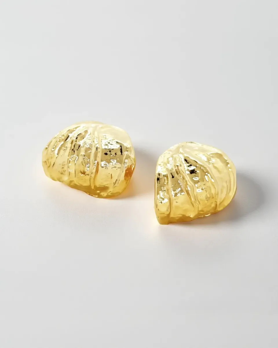 Elise Tsikis Vasto boucles d'oreilles puces or jaune