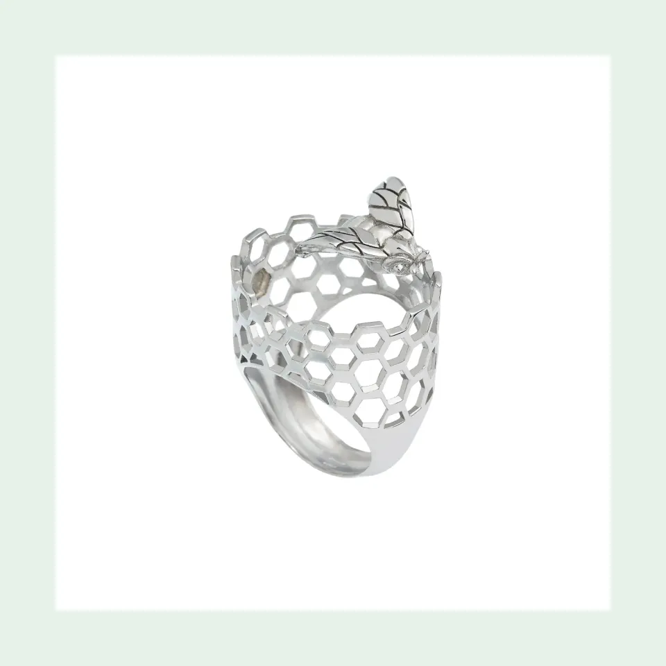 Lorella Tamberi Canal Bee Queen Hive bague nid abeille taille 11