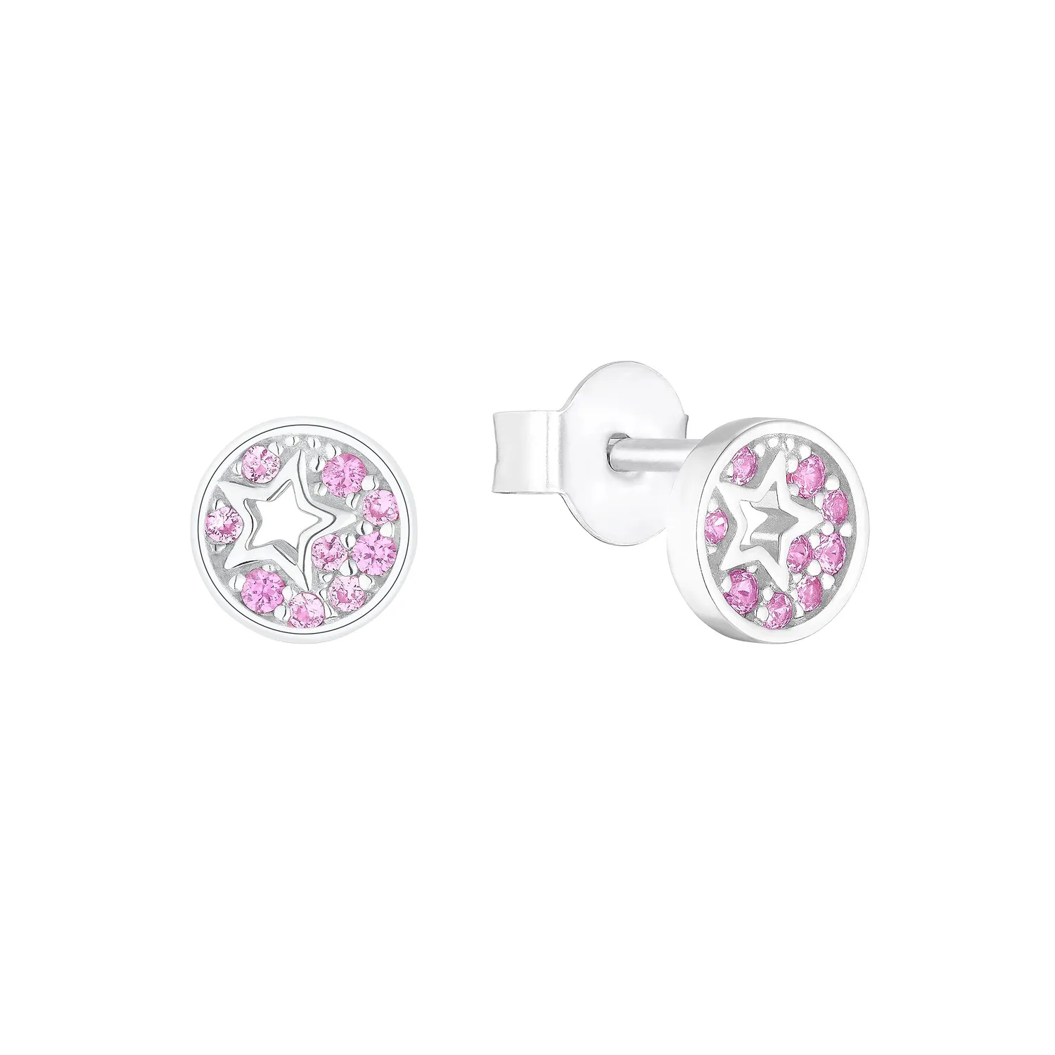 s.Oliver Étoile boucles d'oreilles fille argent blanc