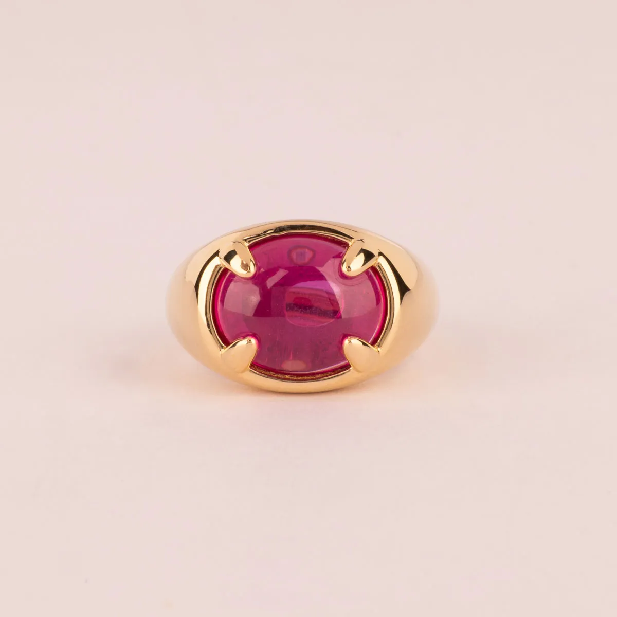 Ultima Edizione pierre ovale bague cabochon lisse