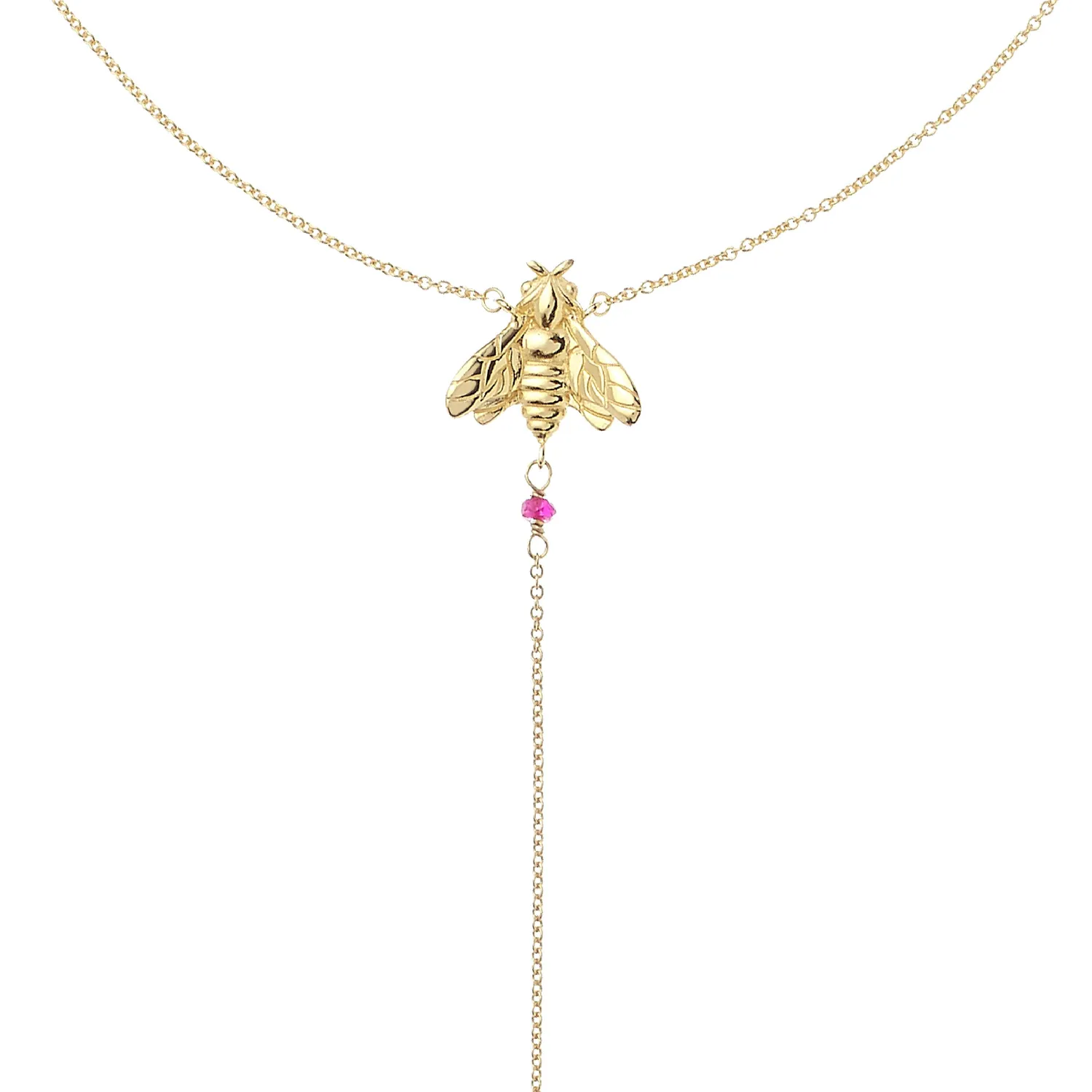 Lorella Tamberi Canal Bee Queen collier pendentif abeilles doré
