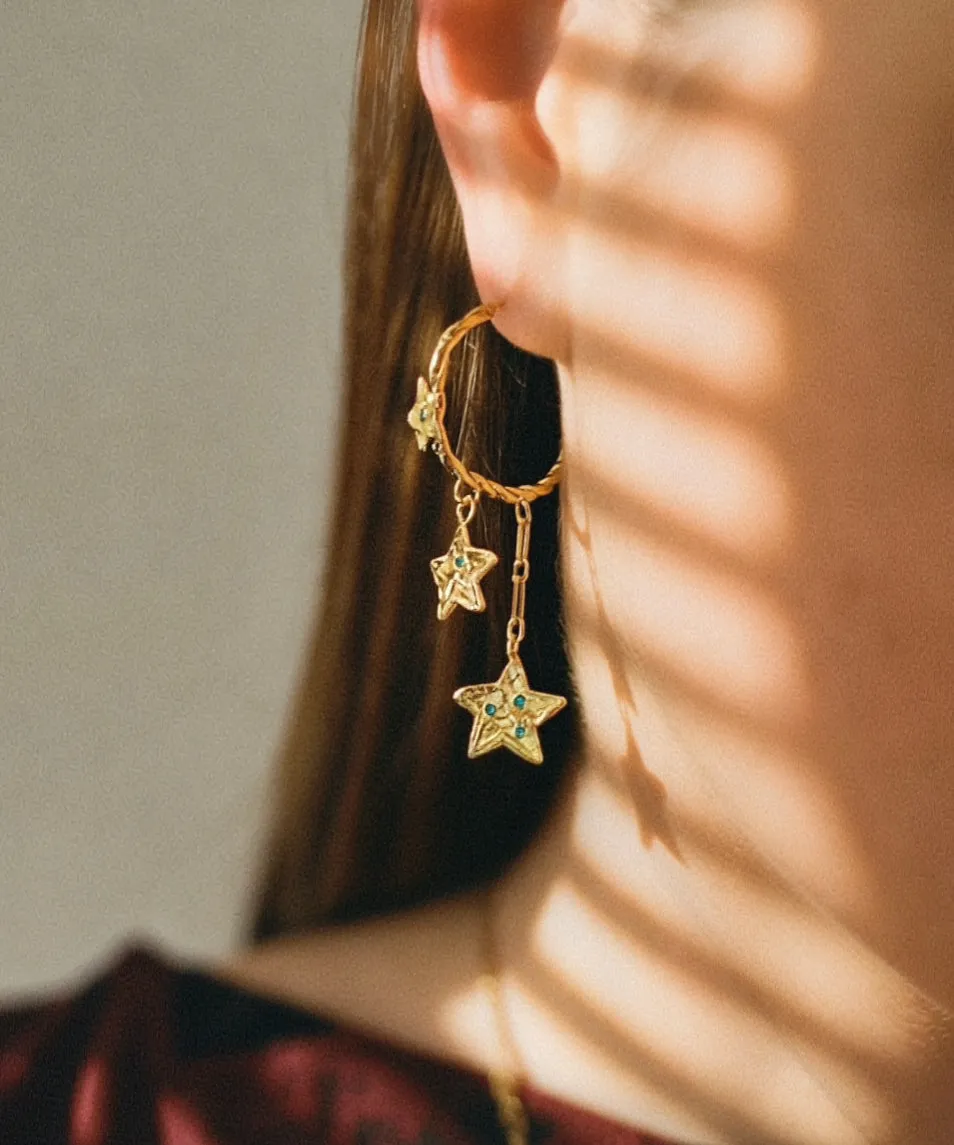 Elise Tsikis Amarillo boucles d'oreilles étoiles
