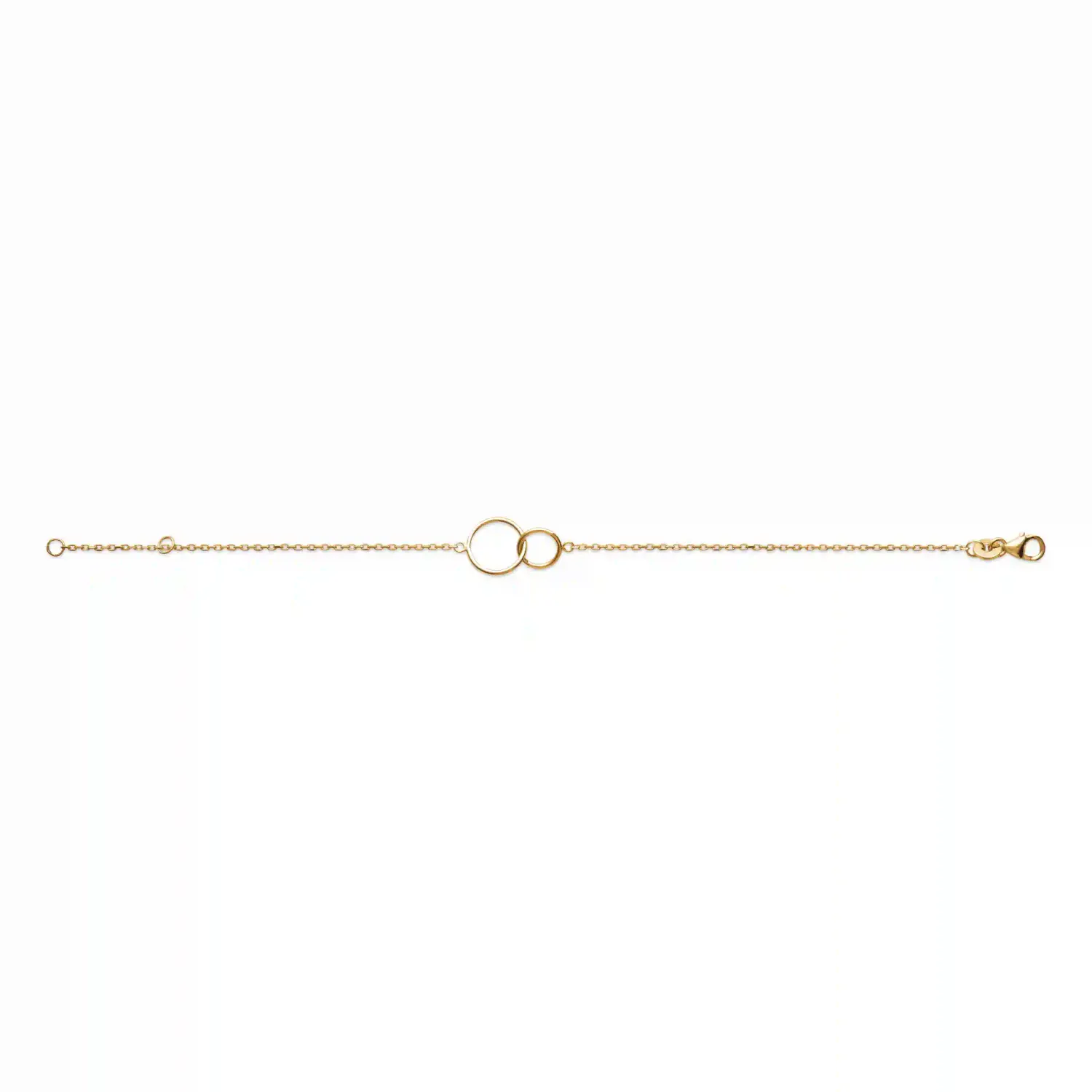 Oriana France Bracelet 2 Cercles Entrelacés Plaqué Or
