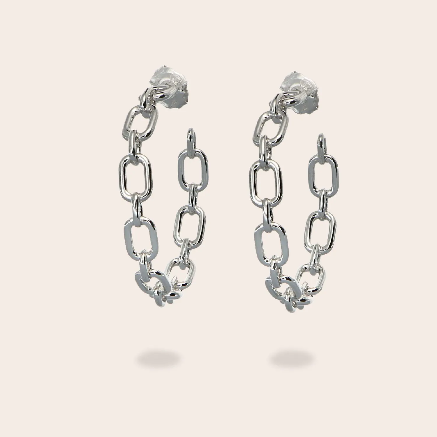 Ultima Edizione cerchio catena boucles d'oreilles anneaux chaîne